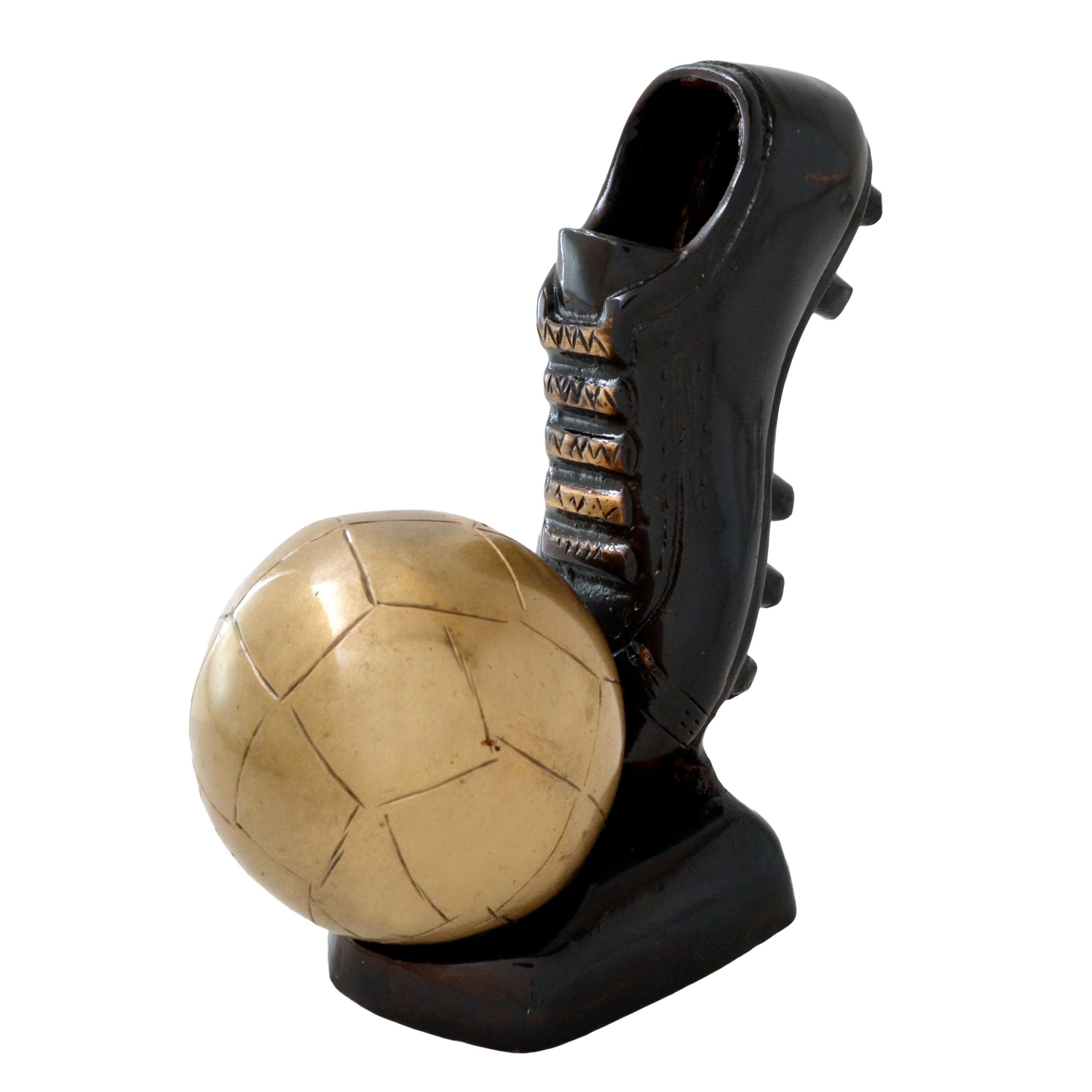 Brass Decorative Soccer Ball and Shoe Showpiece