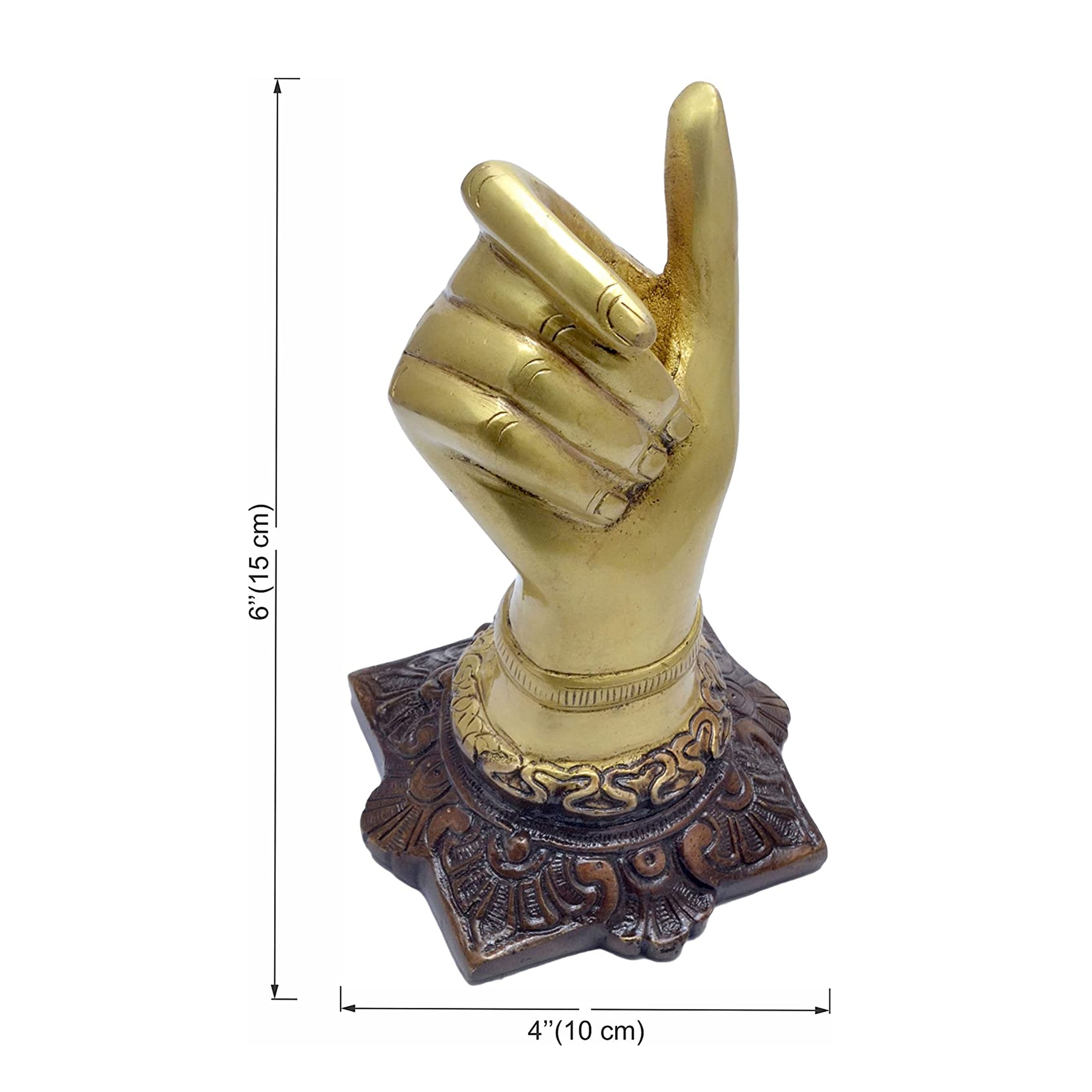 Brass Thumbs Up Showpiece, Office Décor, Standard