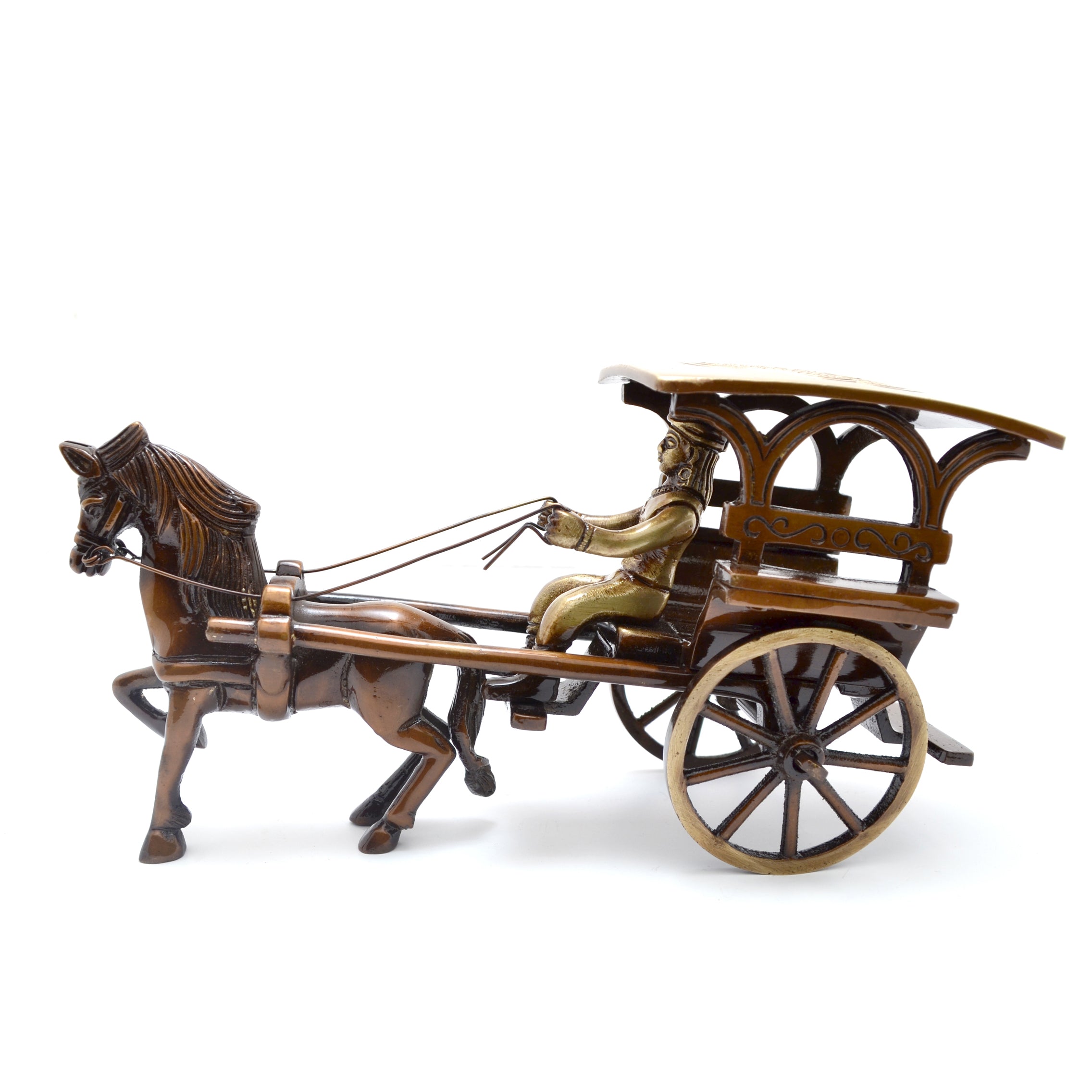 Brass European Horse Carriage Showpiece