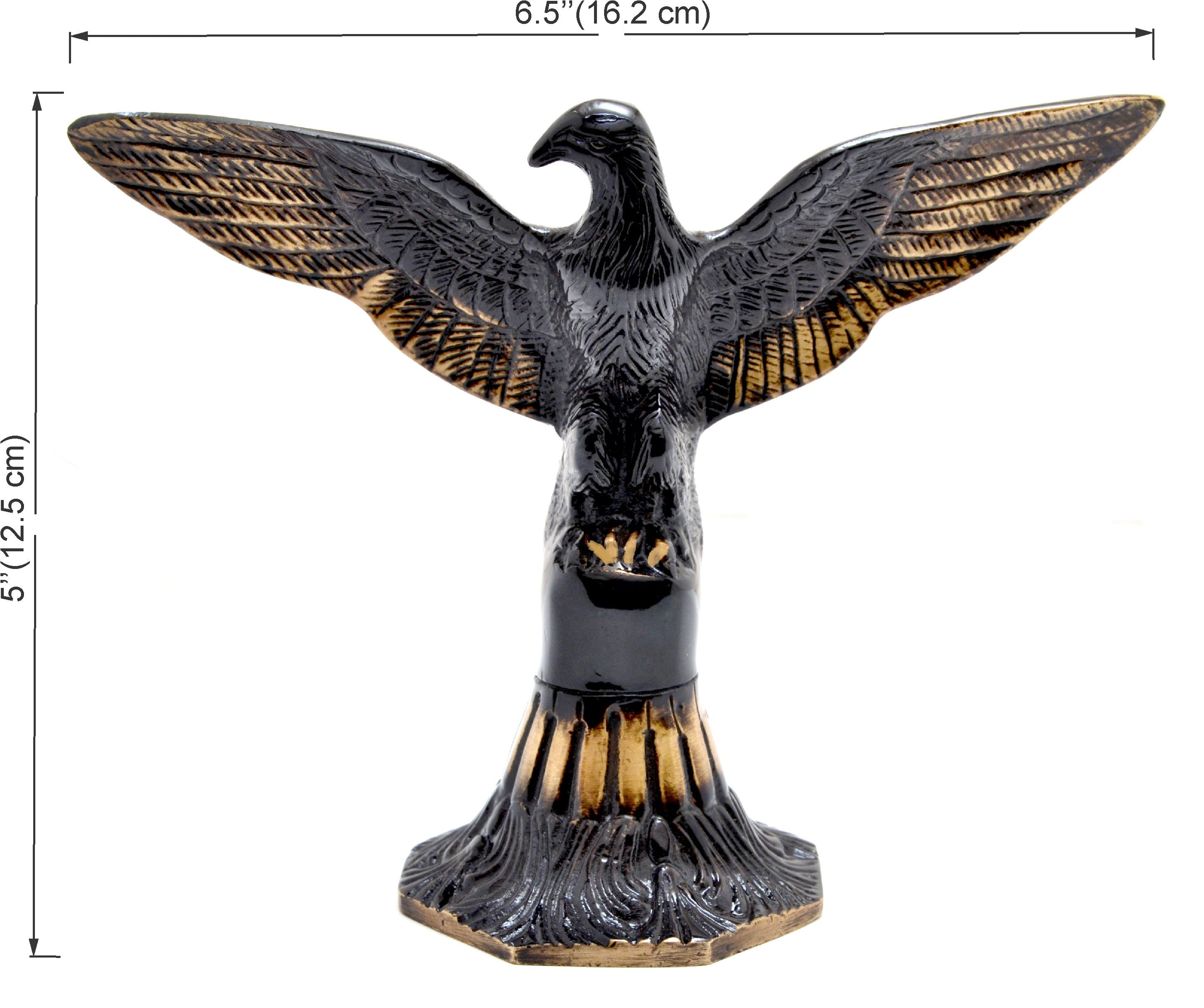Brass Open Winged Eagle Showpiece Figurine