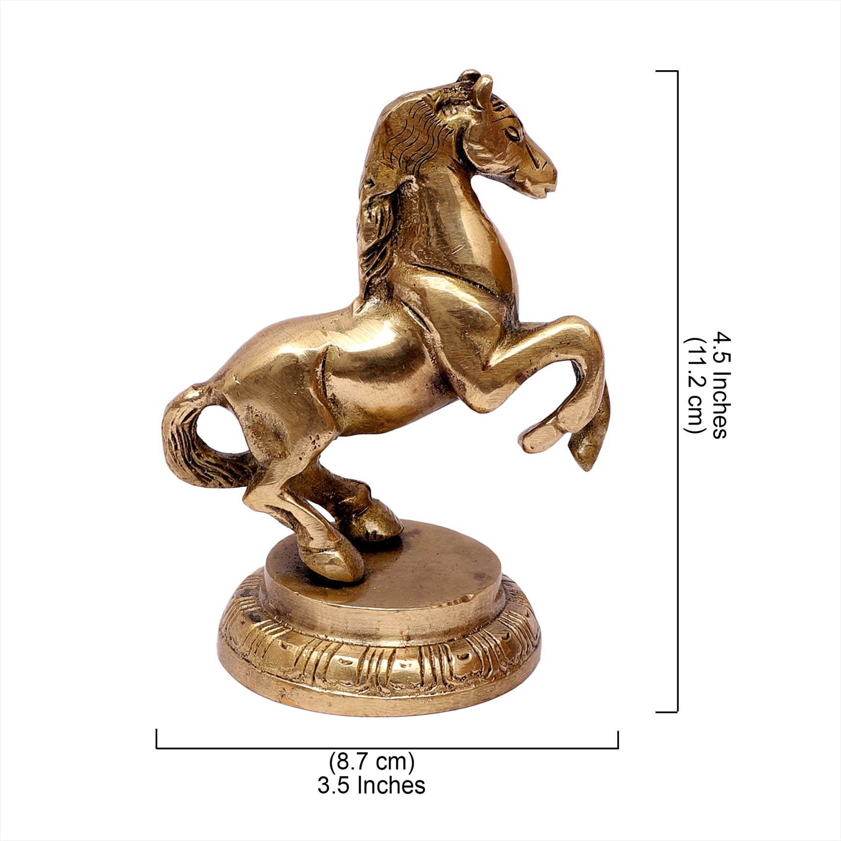 Brass Uplifted Legs Horse Tableware Showpiece, Showpiece for Home Decor