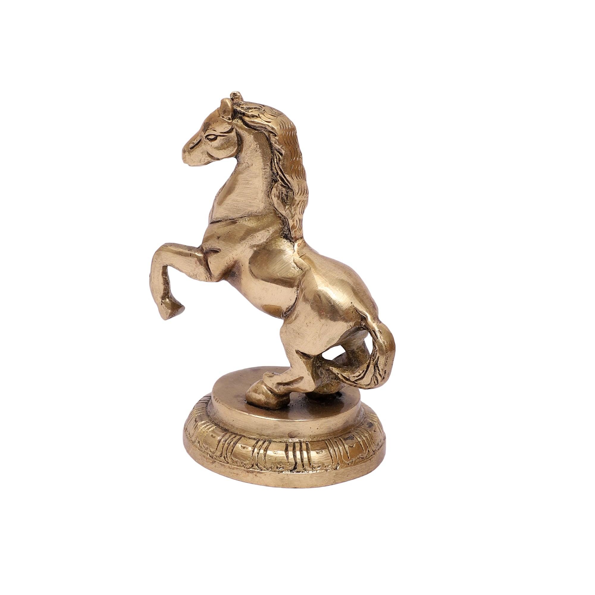 Brass Uplifted Legs Horse Tableware Showpiece, Showpiece for Home Decor