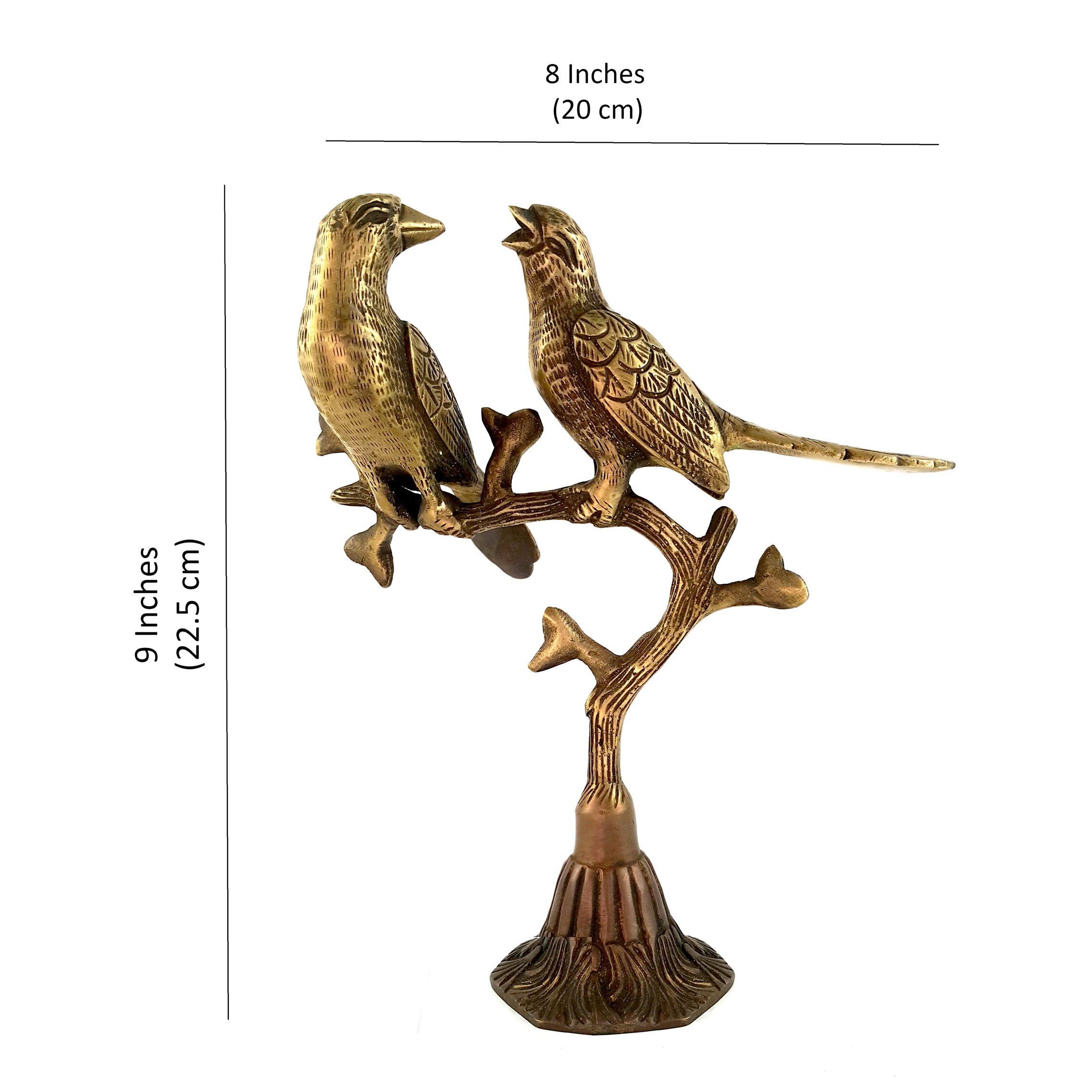Brass Love Birds on Tree Showpiece