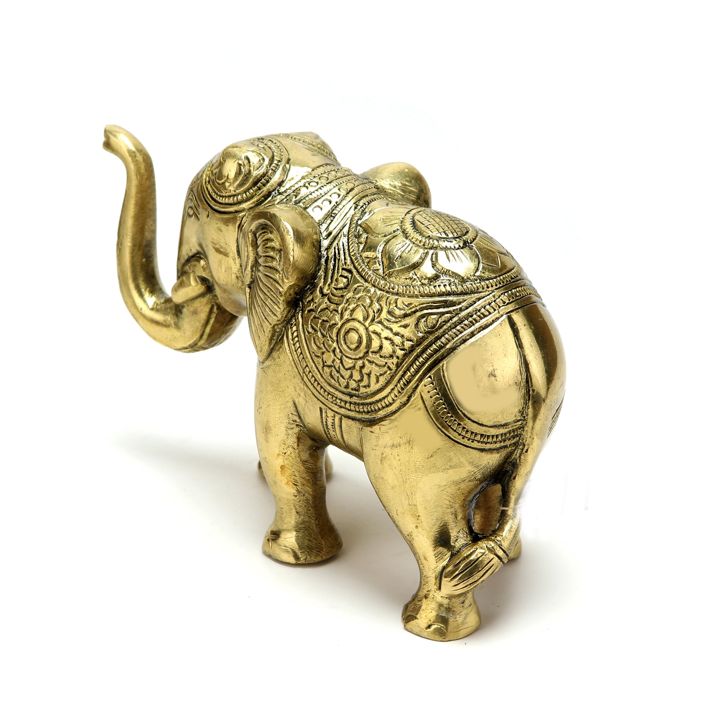 Brass 5 Inches Handcrafted Elephant Décor Showpiece