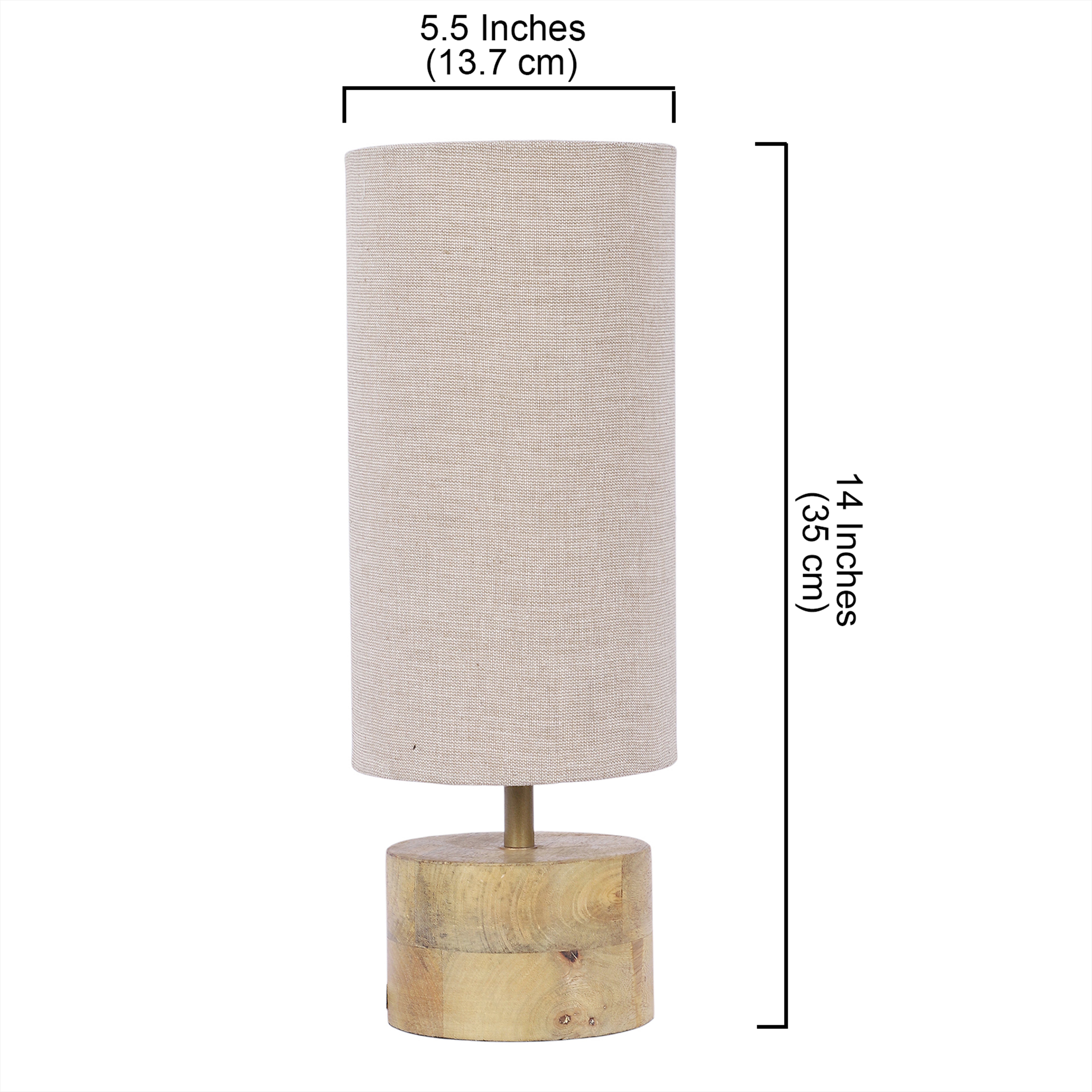 Jute Shade Table Lamp for Bedroom, Night Lamp for Home & Office
