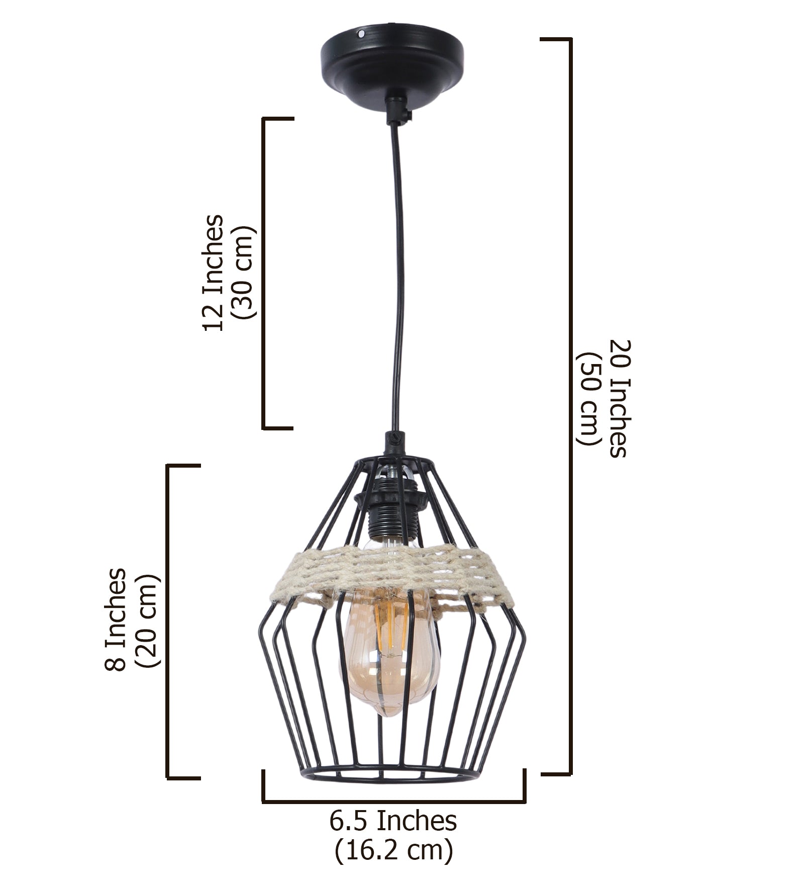 Diamond Shape Hanging Lamp,Wall Hanging Light, Pendant Lights for Home & Office (Without Bulb)
