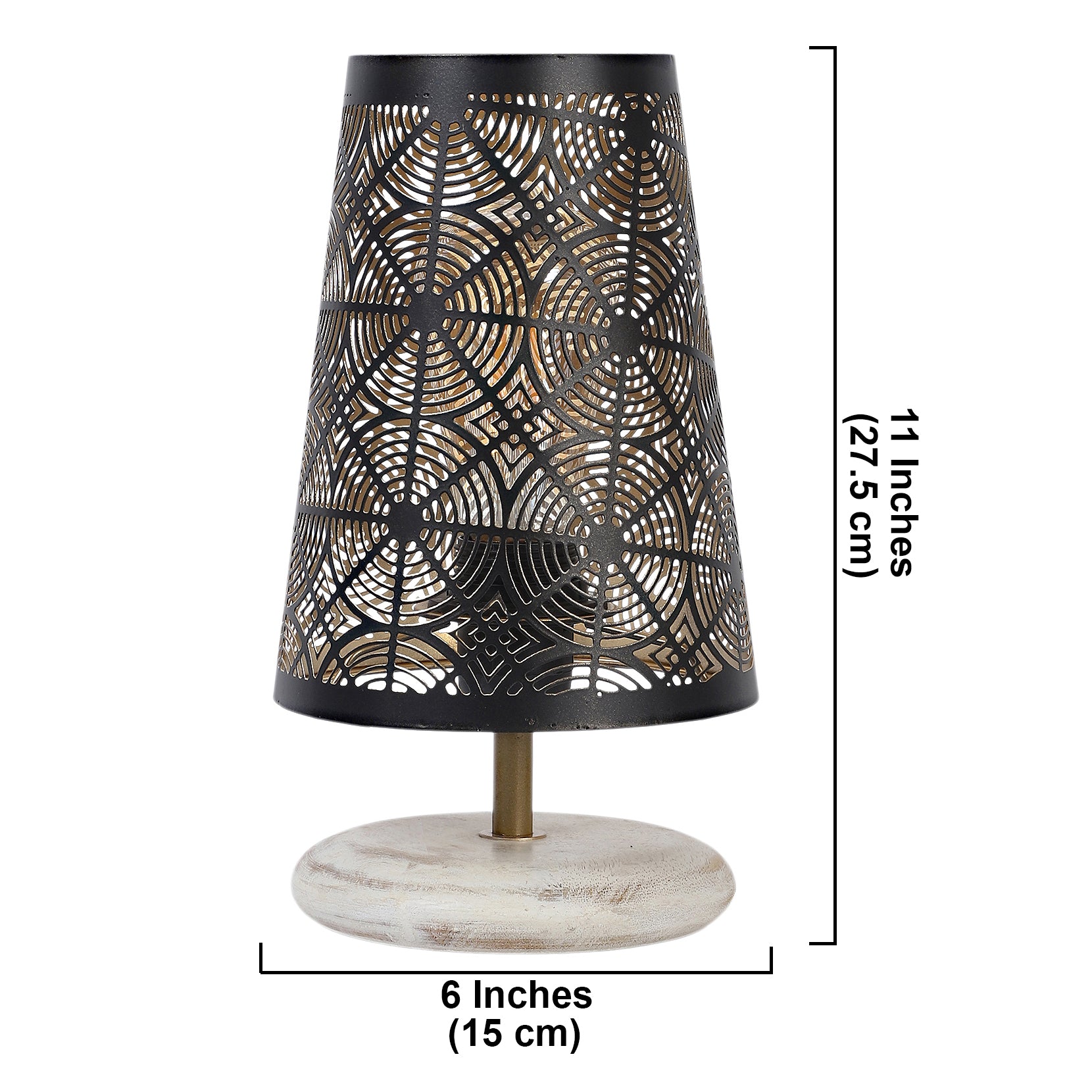 Cone Shaped Moroccan Design Table Lamp for Bedroom, Night Lamp for Home & Office