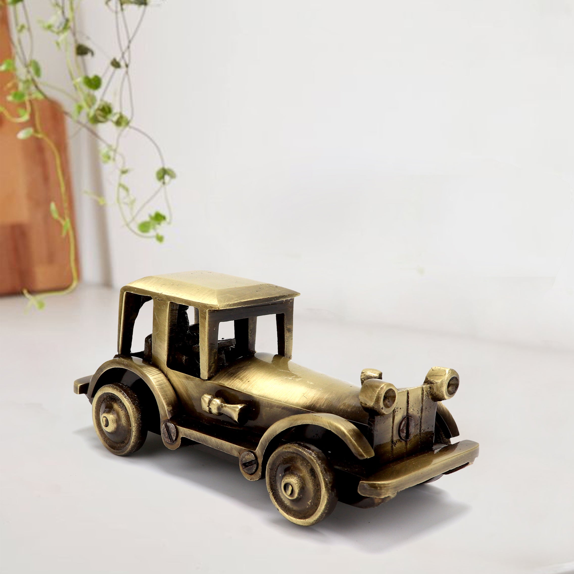 Brass Vintage Motor Car Showpiece Figurine Statue for Home