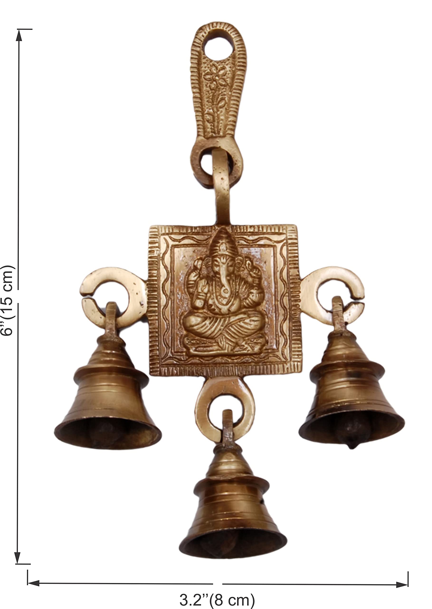 Ganesha Design Brass Hanging Bells