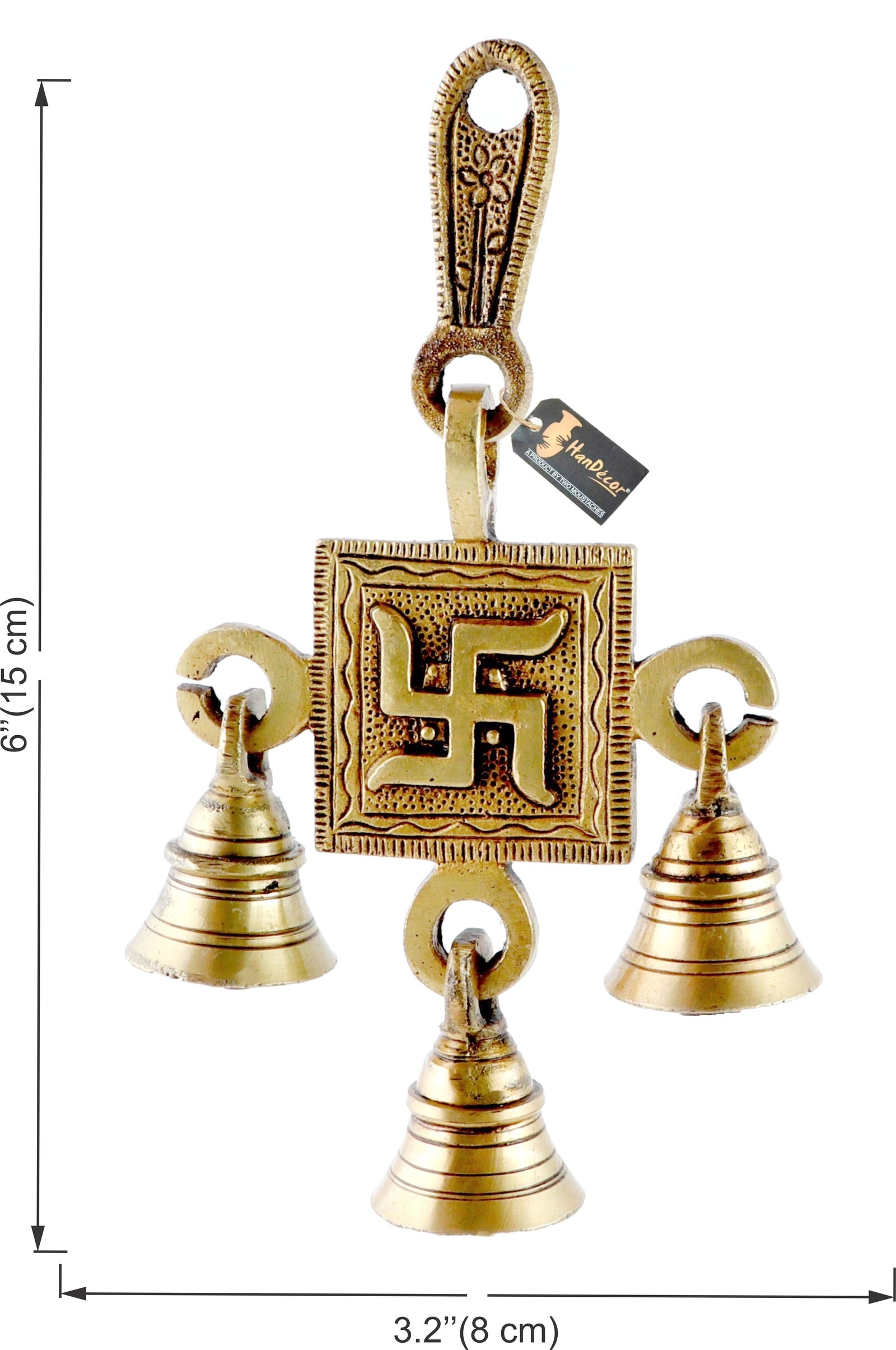 Brass Swastika Hanging Bells