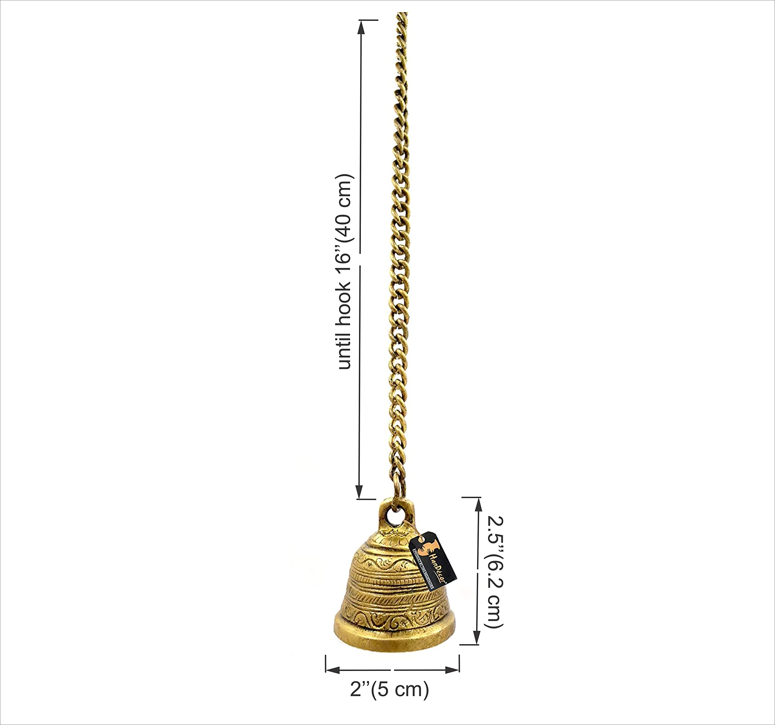 Ethnic Indian Handcrafted Brass Temple Hanging Bell