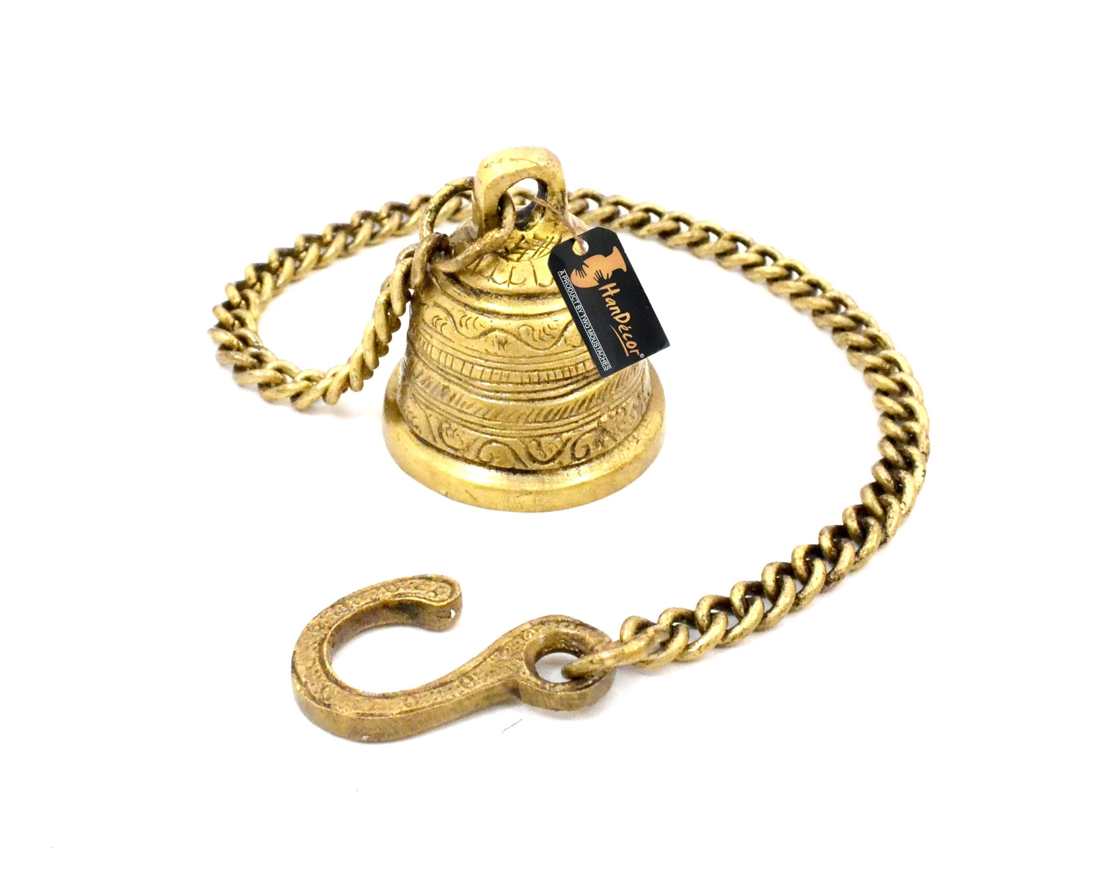 Ethnic Indian Handcrafted Brass Temple Hanging Bell