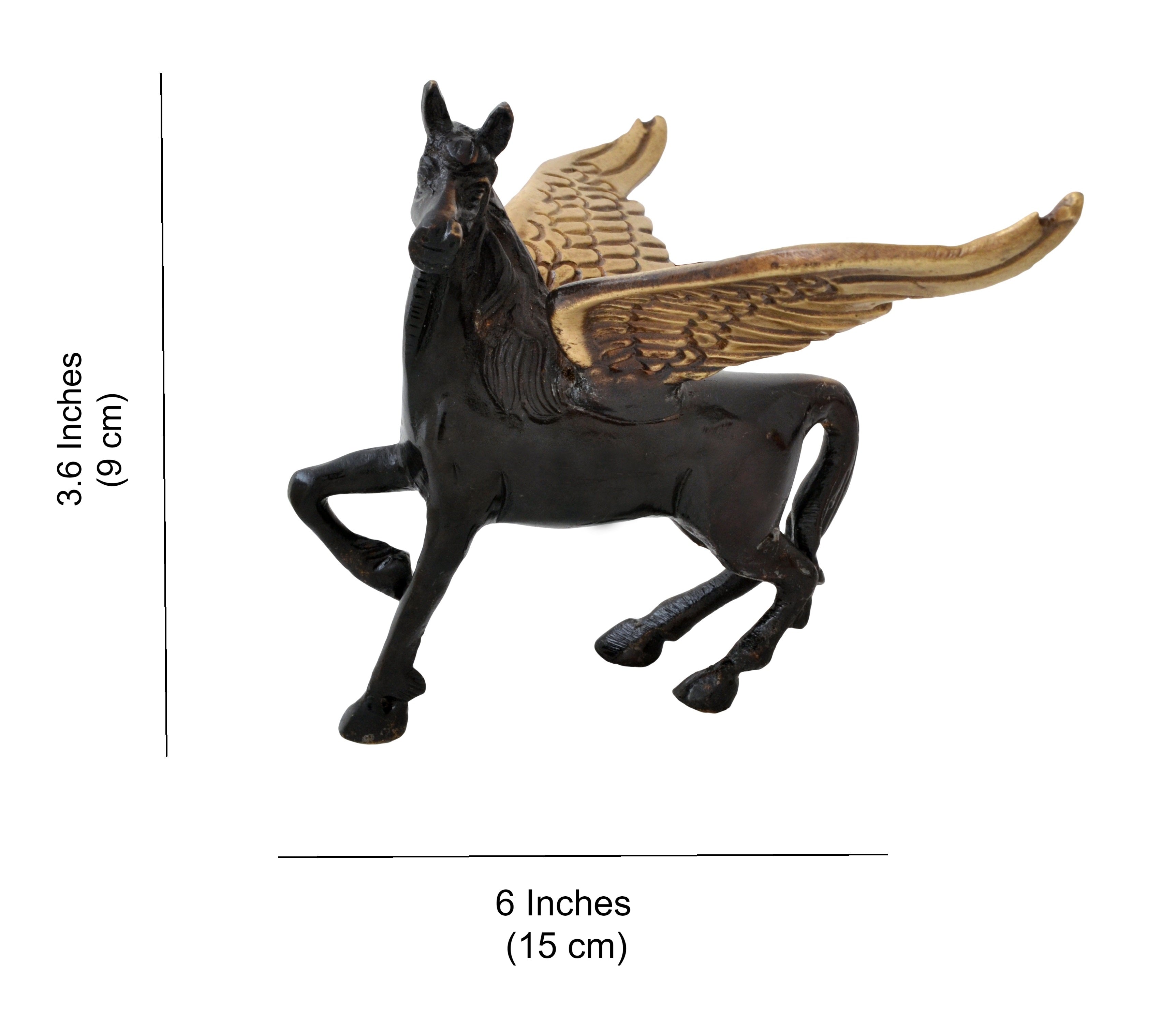 Flying Angel Horse Brass Showpiece for Home Decor