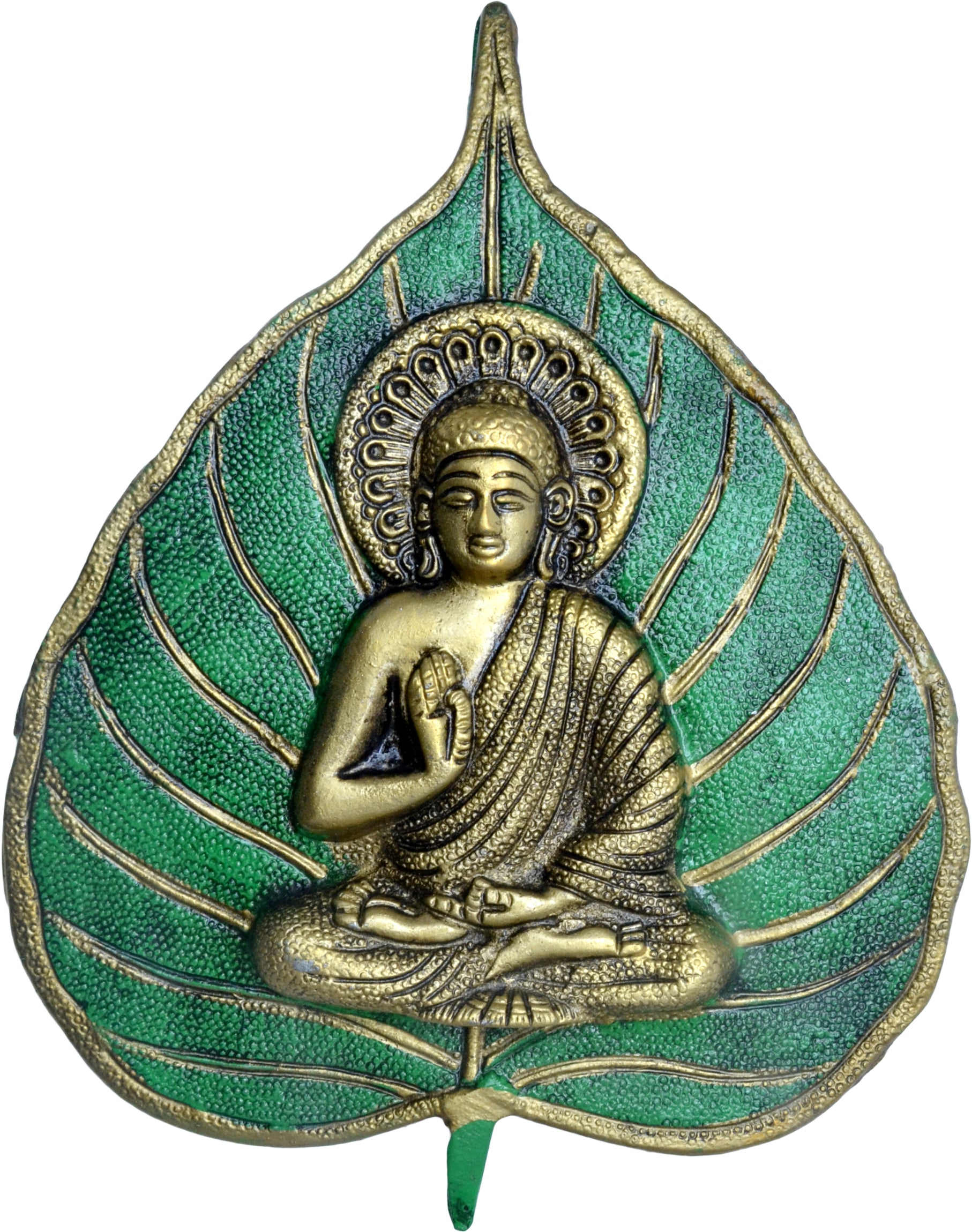 Buddha on Leaf Wall Hanging
