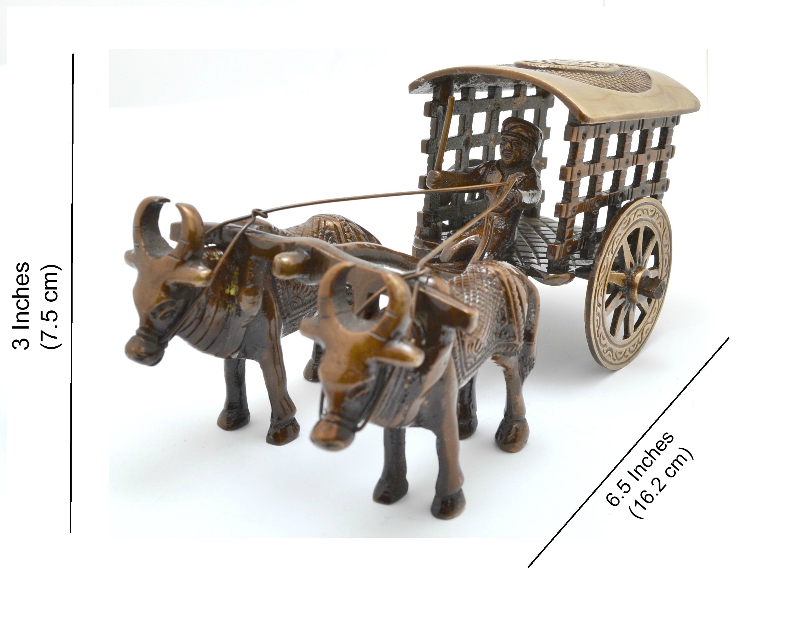 Brass Village Bullock Cart Showpiece