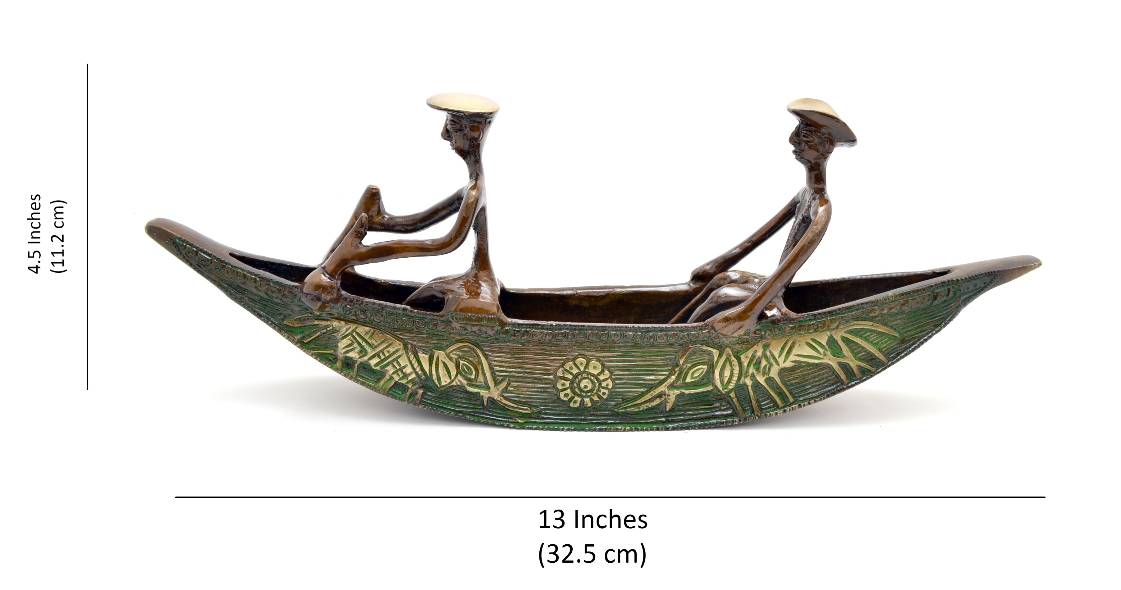 Long Kerala Boat Brass Showpiece