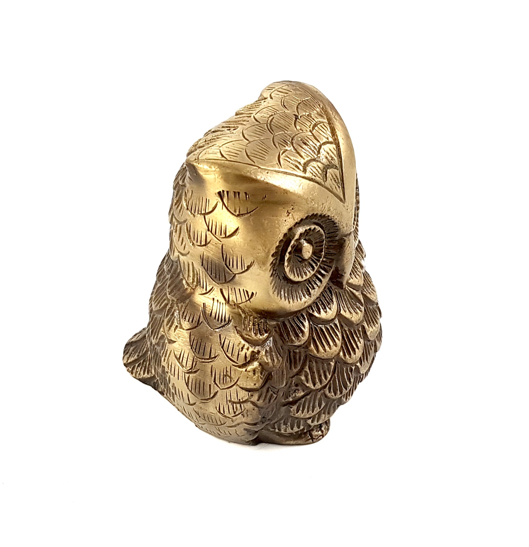 Vintage Brass Owl Decor Showpiece