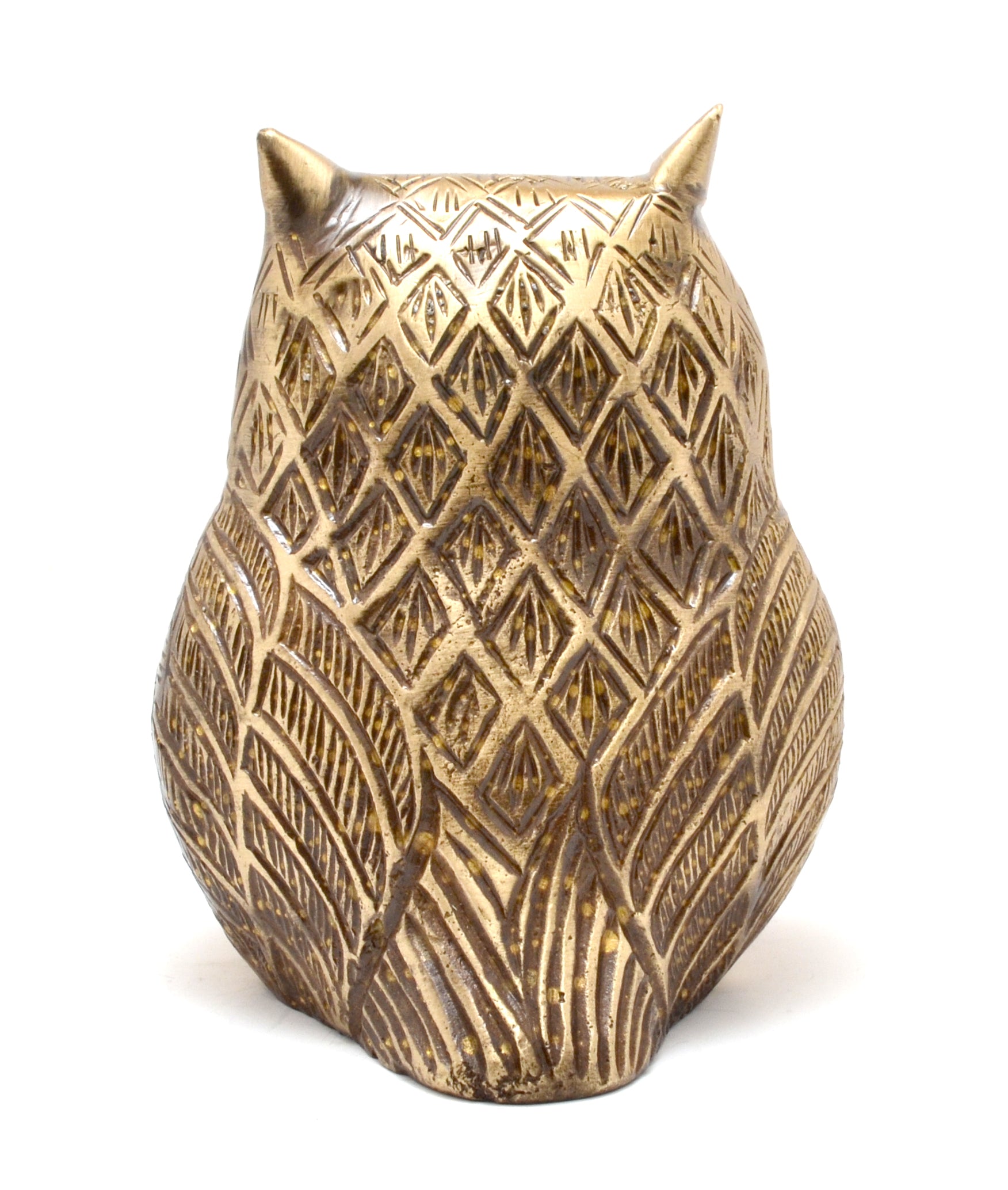 Vintage Brass Owl Decor Showpiece