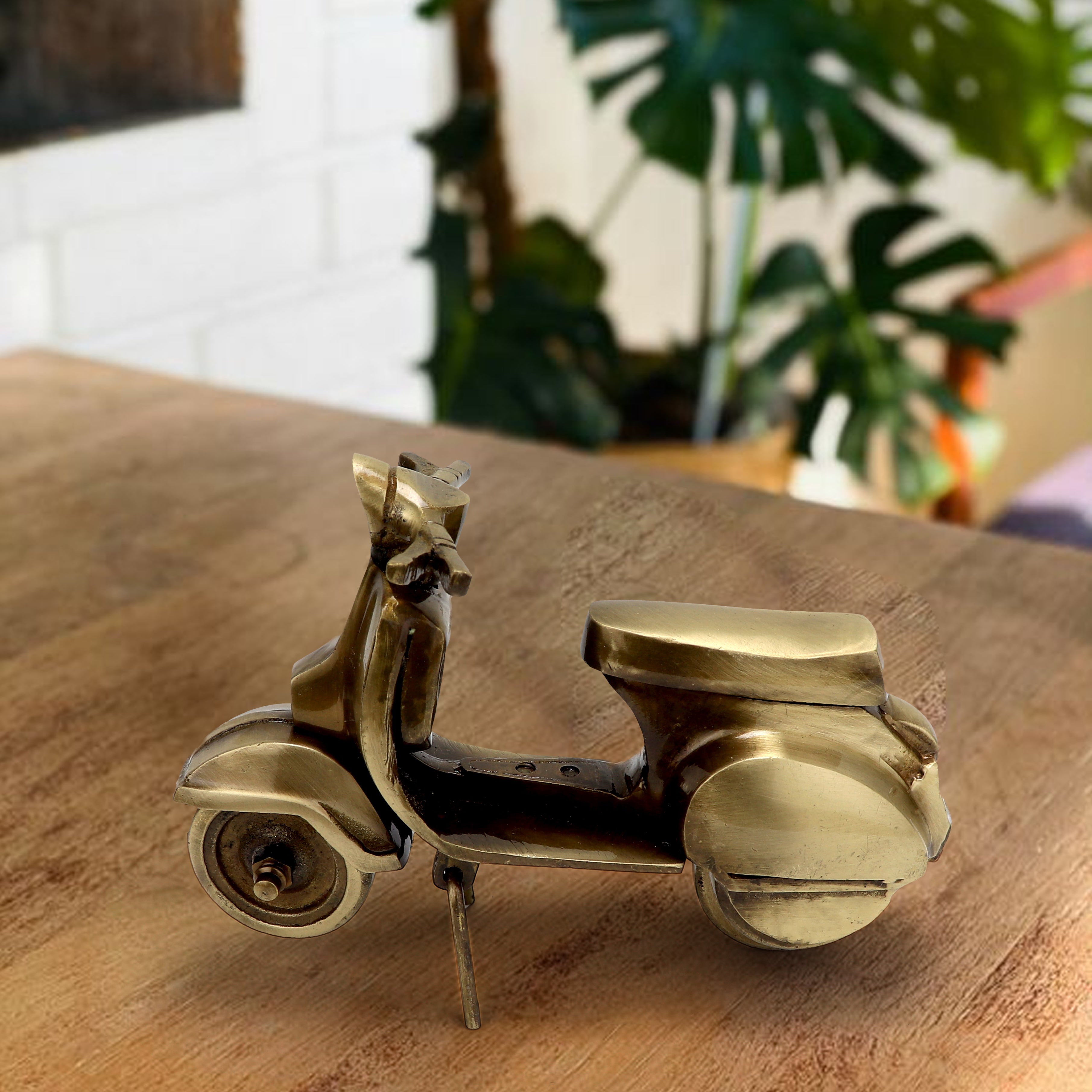 Brass Vintage Scooter Miniature Showpiece