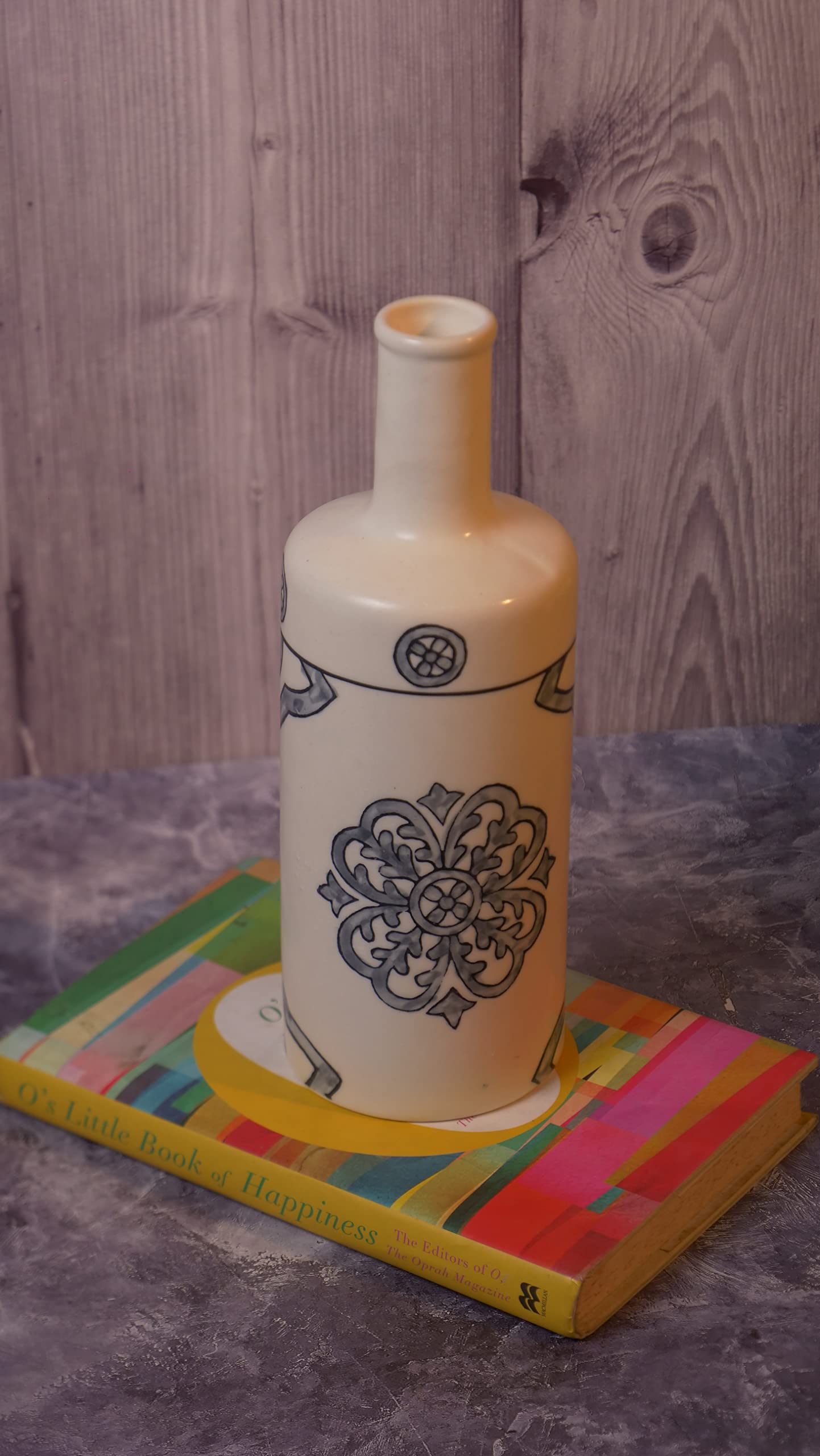 Handcrafted Bottle Shaped Ceramic Flower vase