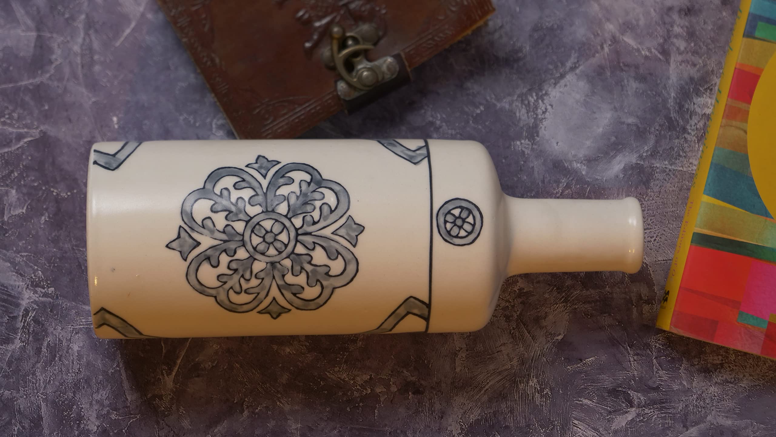 Handcrafted Bottle Shaped Ceramic Flower vase